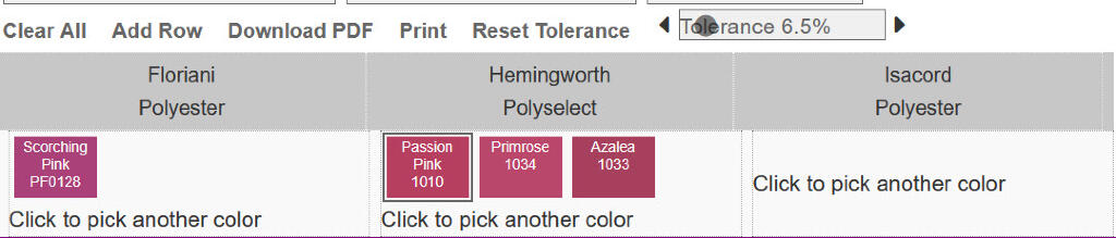 Embroidery Thread Color Converter Results